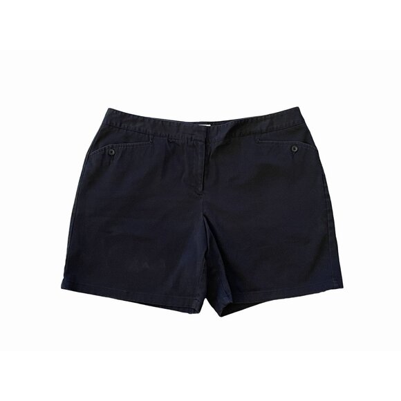 Izod Perform flat front black athletic golf shorts sz 14 stretch 5" pockets - Picture 1 of 6